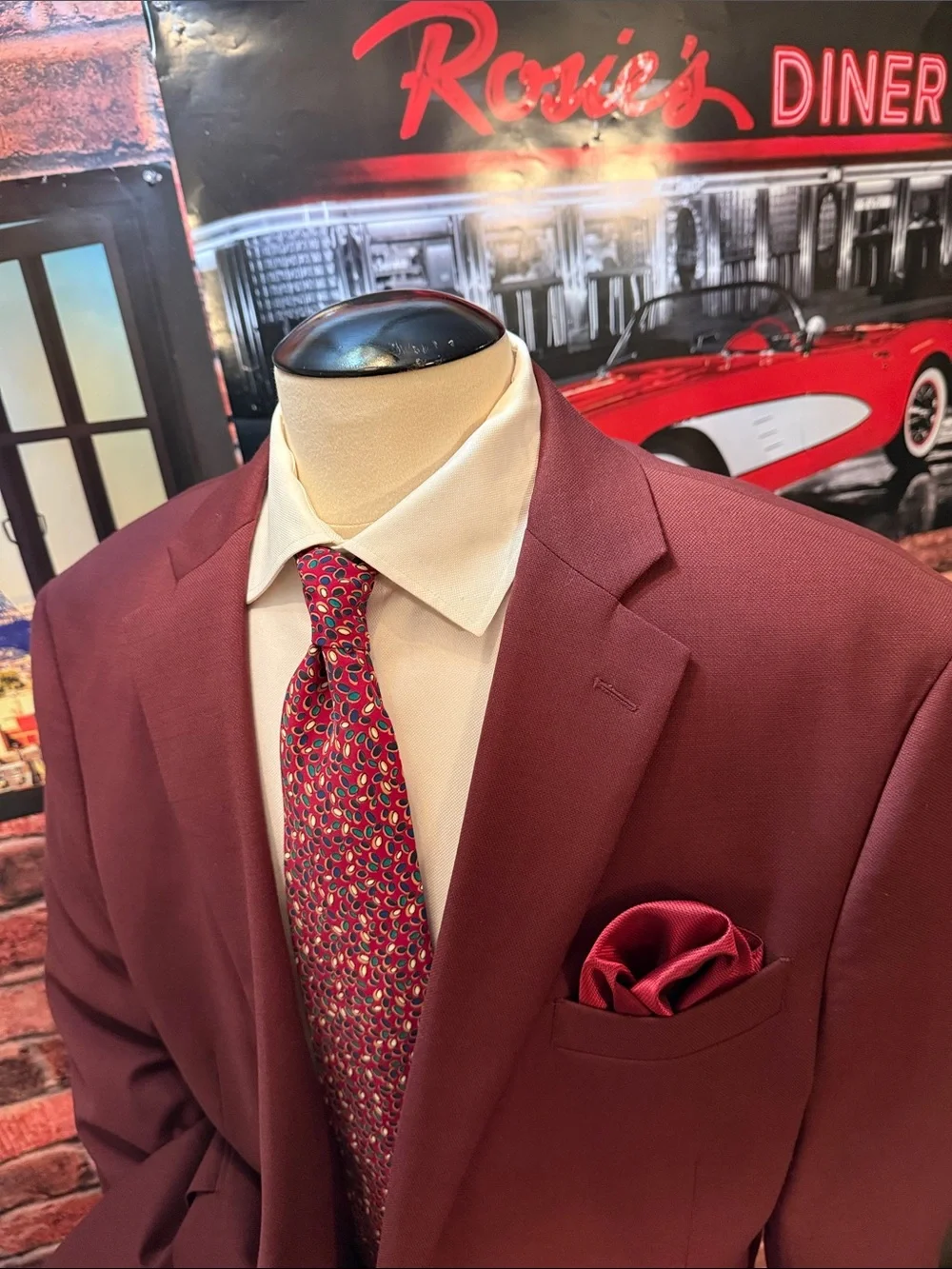 Stafford Maroon Blazer